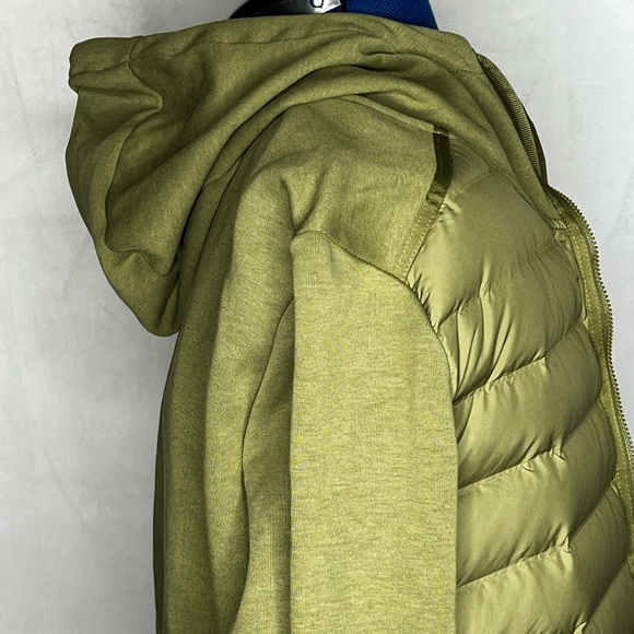 Adidas Men Hiking Varilite Hybrid Outdoor Jacket Focus Green GT9199 - Picture 4 of 5